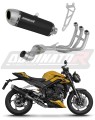 complete exhaust system with muffler DOMINATOR Full System S6 BLACK fits to Triumph STREET TRIPLE 765 S / R / RS 2023  2024 5