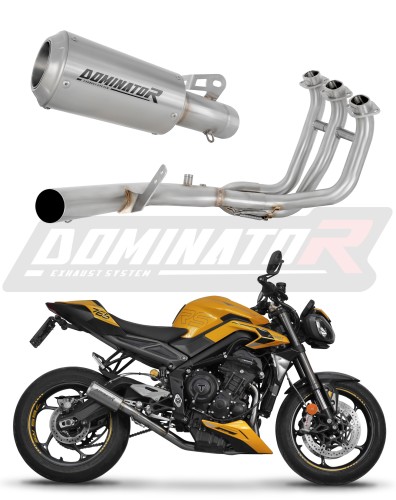complete exhaust system with muffler DOMINATOR Full System GPS fits to Triumph Street Triple 765 RS 2024  2025 4
