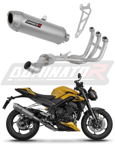 complete exhaust system with muffler DOMINATOR Full System S6 fits to Triumph Street Triple 765 RS 2024  2025 5