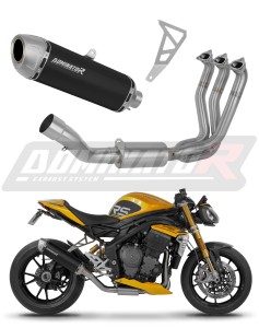 Triumph Speed Triple 1200 RS / RR 2021 - 2024 Full system Kolektor wydech tłumik S6 BLACK + dB killer