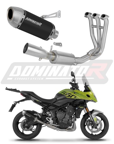 kompletny układ wydechowy z tłumikiem DOMINATOR Full System S6 CZARNY pasujący do motocykla Triumph Tiger Sport 660 2025 - 2026