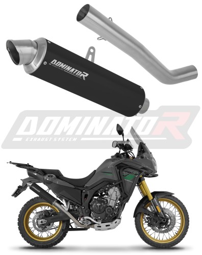 exhaust muffler DOMINATOR GPF BLACK fits the motorcycle Rieju Aventura 500 2023   2026