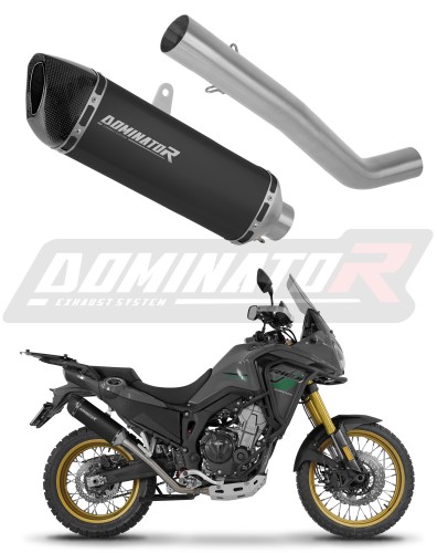 exhaust muffler DOMINATOR HP6 BLACK fits the motorcycle Rieju Aventura 500 2023   2026