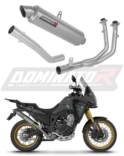 complete exhaust system with muffler DOMINATOR Full System GPF fits the motorcycle Rieju Aventura 500 2023   2026