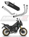 complete exhaust system with muffler DOMINATOR Full System GPF BLACK fits the motorcycle Rieju Aventura 500 2023   2026