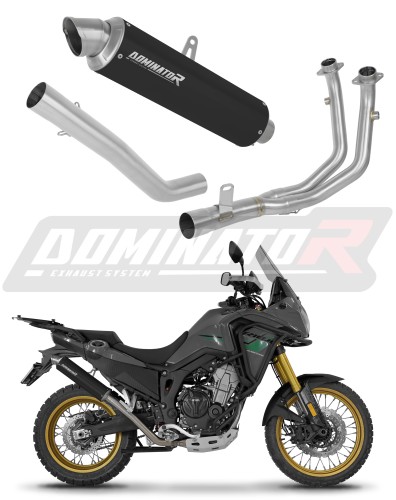 complete exhaust system with muffler DOMINATOR Full System GPF BLACK fits to Rieju Aventura 500 2023  2026