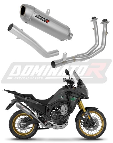 complete exhaust system with muffler DOMINATOR Full System S6 fits the motorcycle Rieju Aventura 500 2023   2026