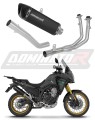 complete exhaust system with muffler DOMINATOR Full System HP6 BLACK fits the motorcycle Rieju Aventura 500 2023   2026