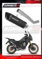 exhaust muffler DOMINATOR HP6 BLACK fits the motorcycle Rieju Aventura 500 2023   2026 2