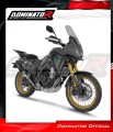 complete exhaust system with muffler DOMINATOR Full System HP6 BLACK fits the motorcycle Rieju Aventura 500 2023   2026 6